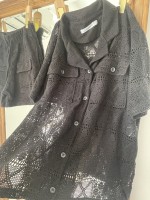 【限時高質款現貨】NPAHA Black - Embroidered Lace SET (Shirt + Shorts)